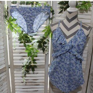 Beach Bump floral ruffled tankini set (27)